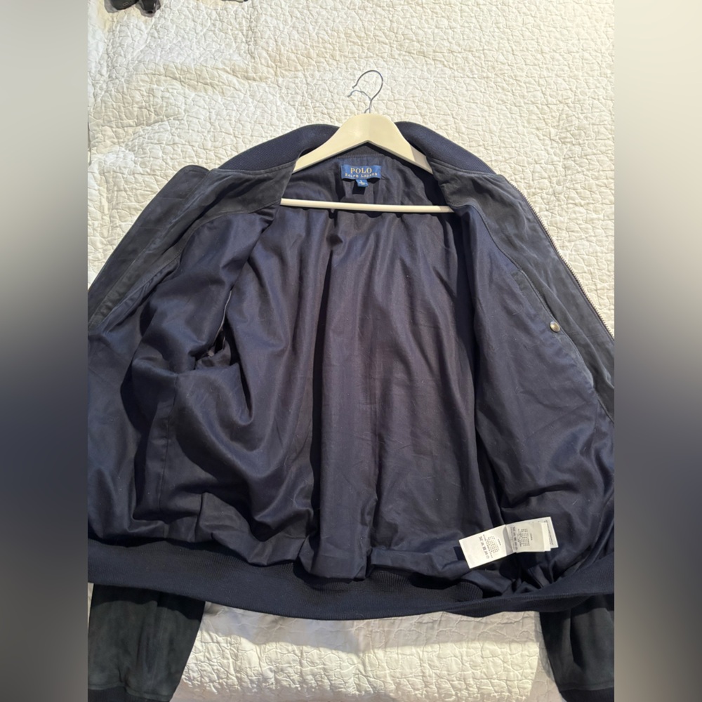 Polo Ralph Lauren Navy Blue Suede Jacket - Picture 7 of 16